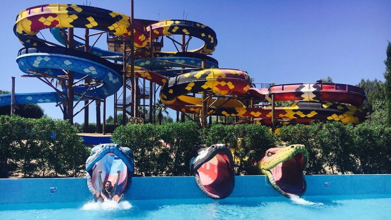 Visit water park in Mallorca with kids